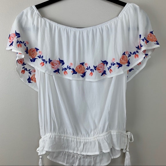 HONEY BELLE Off the Shoulder Top Blouse Small NWT - Picture 4 of 6